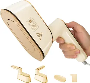 Steam Iron for Clothes, Handheld 2-in-1 Garment Iron steamer, 25s Heat Up, Ceramic Soleplate, Dry Pressing & Steaming Fabric Wrinkle Remover for Clothing, Upholstery and All Fabrics