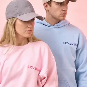 Custom Roman Numeral Hoodie – Minimal Family Keepsake Gift with Meaningful Date, Personalized Anniversary Hoodie for Parents, Timeless Embroidered Memory Hoodie