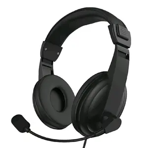 ​S-750 Wired Headset w/ Mic - 3.5mm Over-Ear Stereo Headphones for PC, Laptop, School & Call Center - Adjustable Headband, 3D Surround Sound, Super Bass, Lightweight & Breathable Design for Students & Professionals - Black + MIC (SY750) from p79Supply