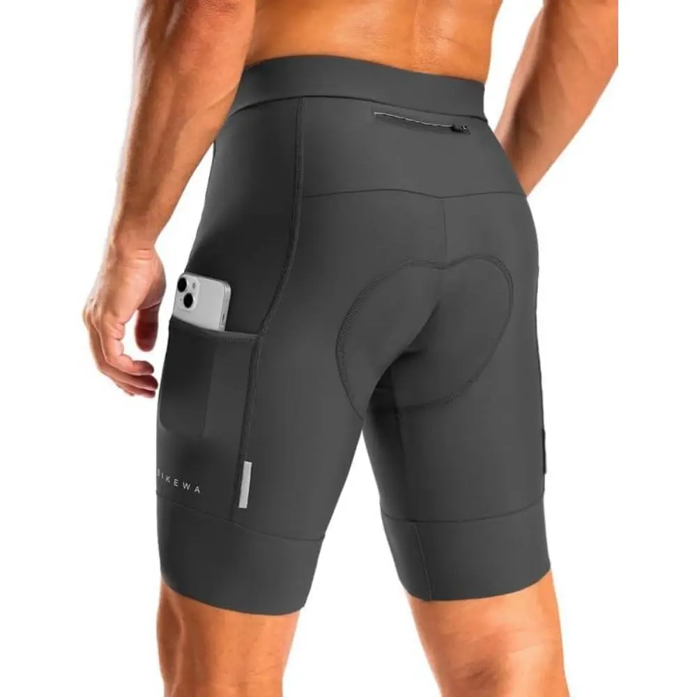 Men's 4D Padded Athletic Bottoms - Biker Shorts with Zipper Pockets for Road Riding, Snowboarding Active Wear, Bikershorts, Active Shorts