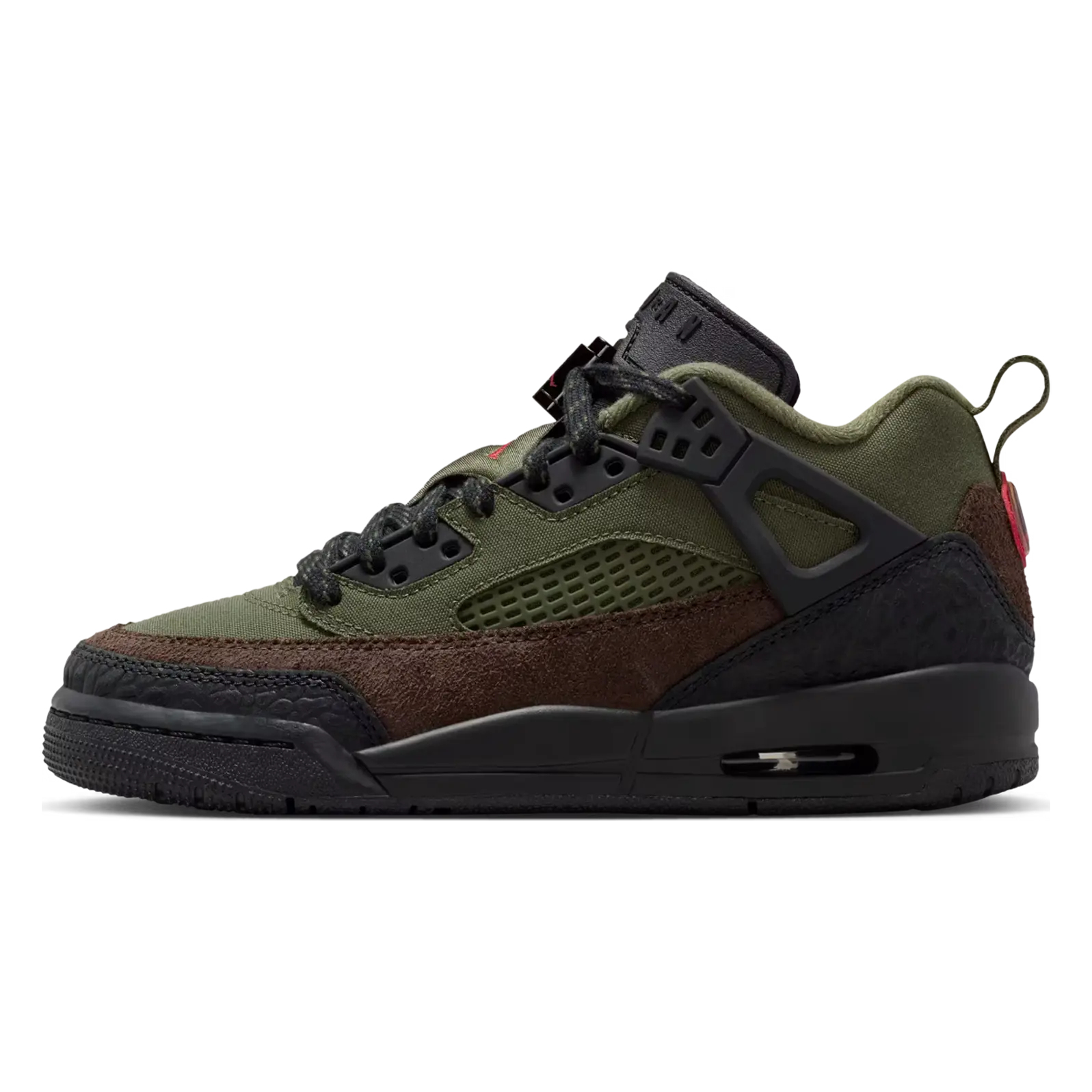Jordan Spizike Low GS "Medium Olive / Black / Baroque Brown / University Red" IH2359 200