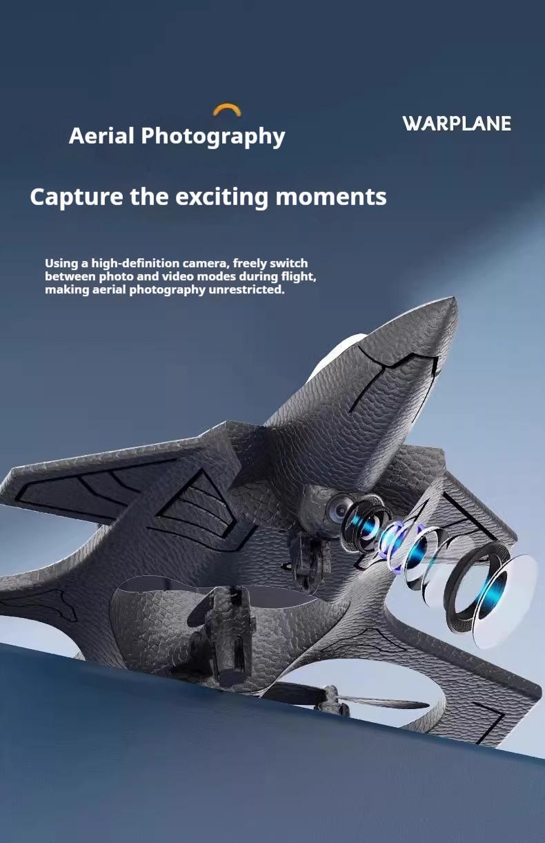 Children's remote control airplanes fixed-wing gliders aerial photography airplanes foam remote control airplanes crash-resistant foam airplanes simple drones suitable for children aged 8-12 Christmas Halloween Thanksgiving gift TongLi