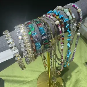 (XM)Silver & Golden Stainless Steel Women's Necklace Bangle Earring--Great for daily wear, work,travel and gifting --Stylish & Durable design