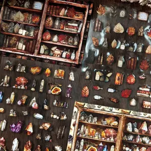 Wendy Cabinet Series Scene Stickers, Art Stickers, Decorative Wall Decals for Home Decoration, High-Quality Vinyl Material, Easy Application