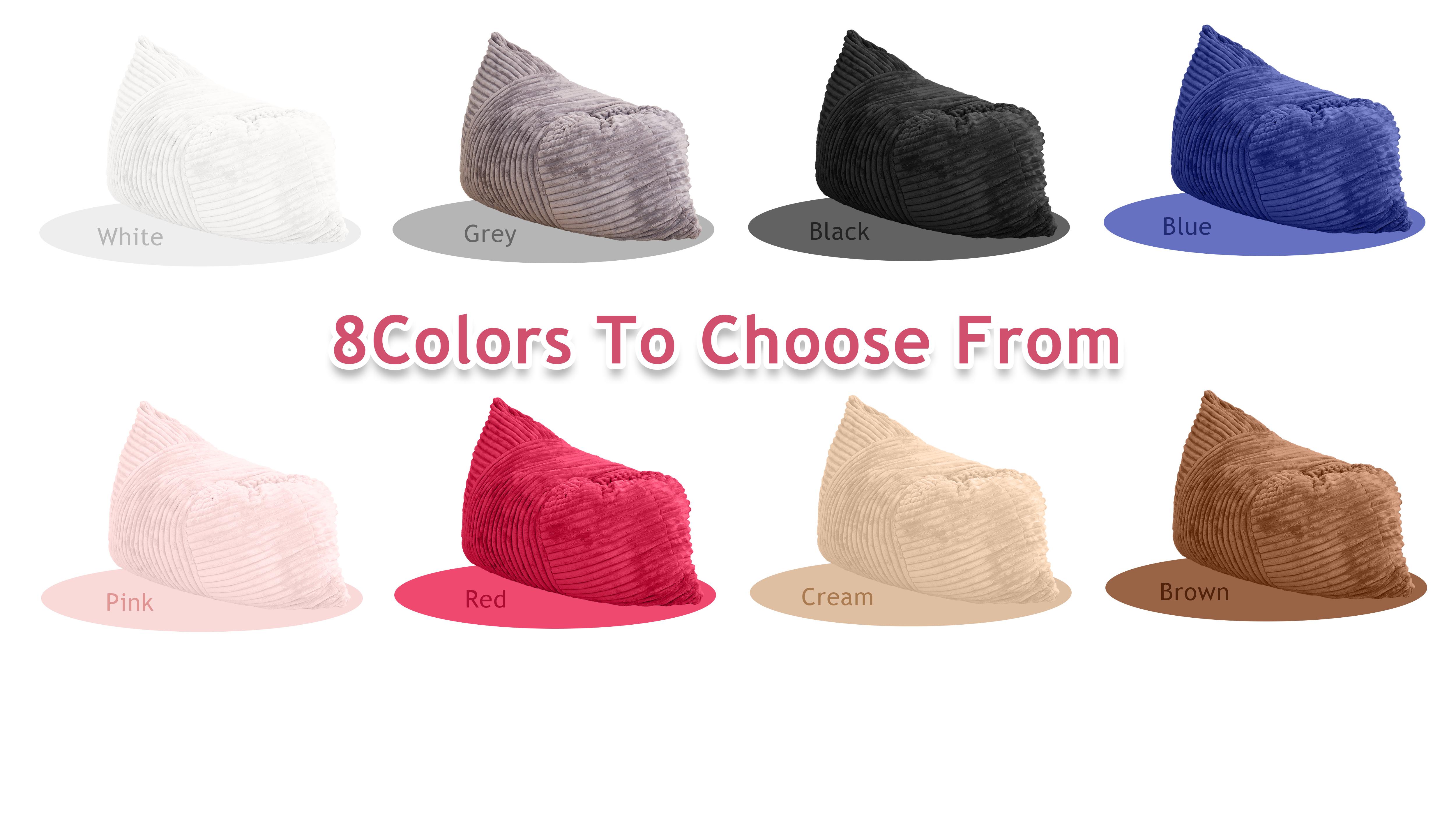 3 in 1 Bean Bag Chair Giant Bean Bag Chairs Convertible Bean Bag Floor Cushion with Machine Washable Cover, Beanbag Chairs for Adult