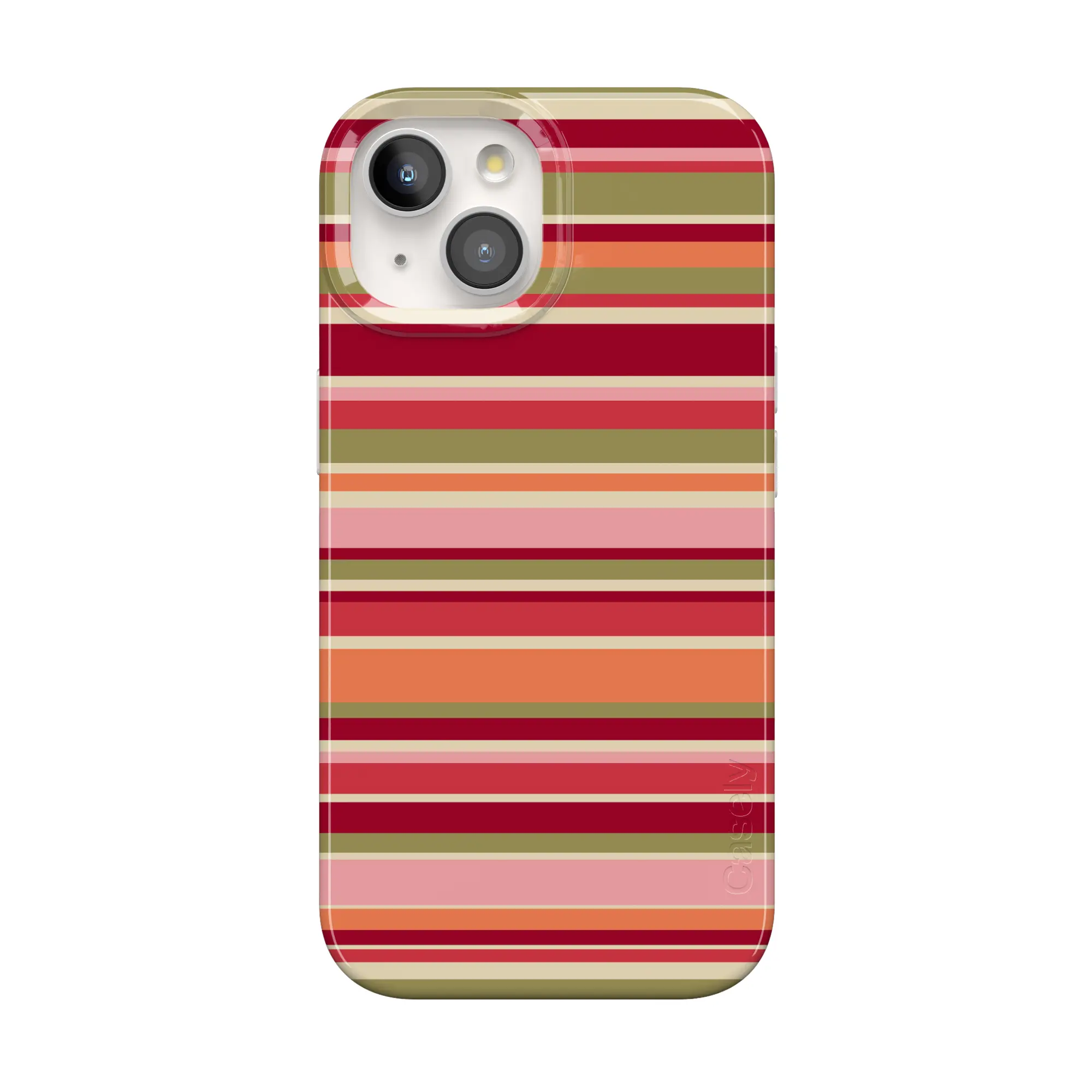 Casely iPhone 14 Plus Case | Citrus Stripes | Poolside Print | Compatible with MagSafe | Classic Ultra Thin Design