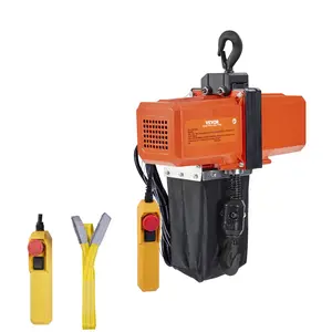 VEVOR 1100 lbs Electric Chain Hoist 15 FT Lifting Height, 120V Electric Hoist, Single Phase Overhead Crane with G100 Chain, 10 ft Wired Remote Control for Garage, Shop, Hotel, Home