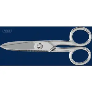 5.25-Inch Heavy-Duty Compact Scissors for Low Voltage Work, Multi-Purpose Electrician Scissors, Durable Cutting Tool for Professional Use, Made in USA, Ergonomic Design for Precision Tasks