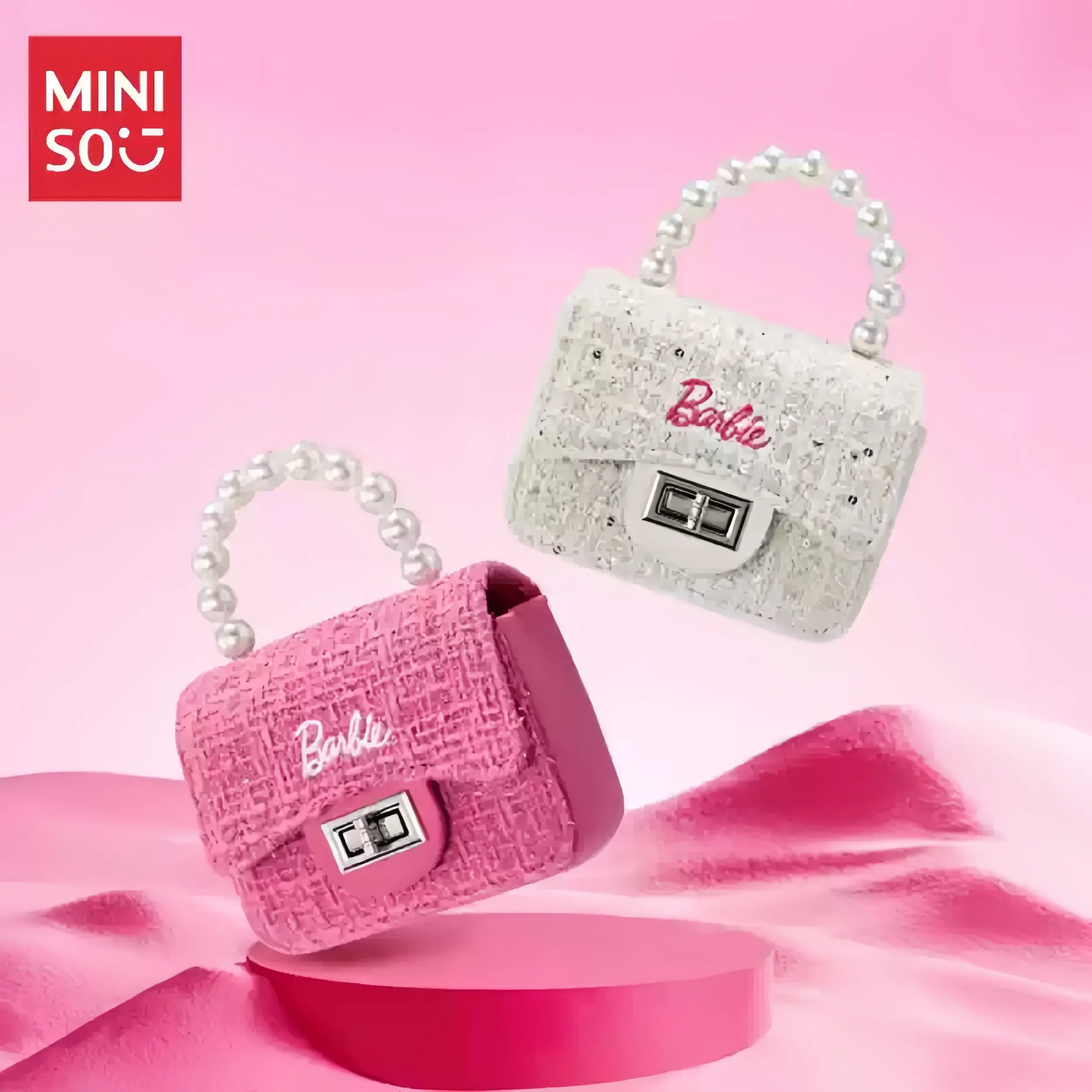 Barbie Series Small Fragrance Jelly Bag,3.54" Mixed Color Mini Jelly Crossbody Shoulder Bag for Girls,Cute Design,Luxury Pearl Top Handle Crossbody Purse, Y2K Aesthetic Fashion Shoulder Bag, Cute Kawaii Coquette Handbag,Holiday Gift(1pc）summerwins