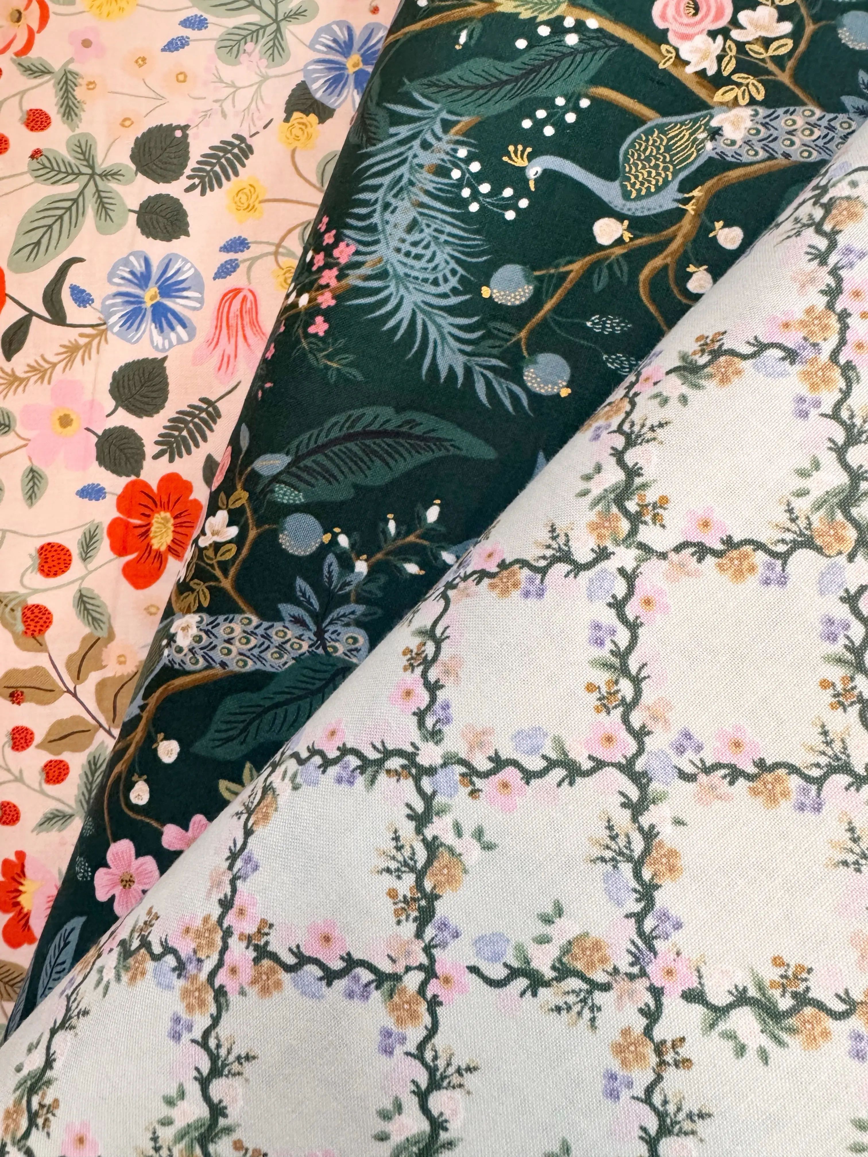 Rifle Paper Co. Enchanted Aviary Fat Quarter Fabric Pack - Sewing & Craft Textile Bundle
