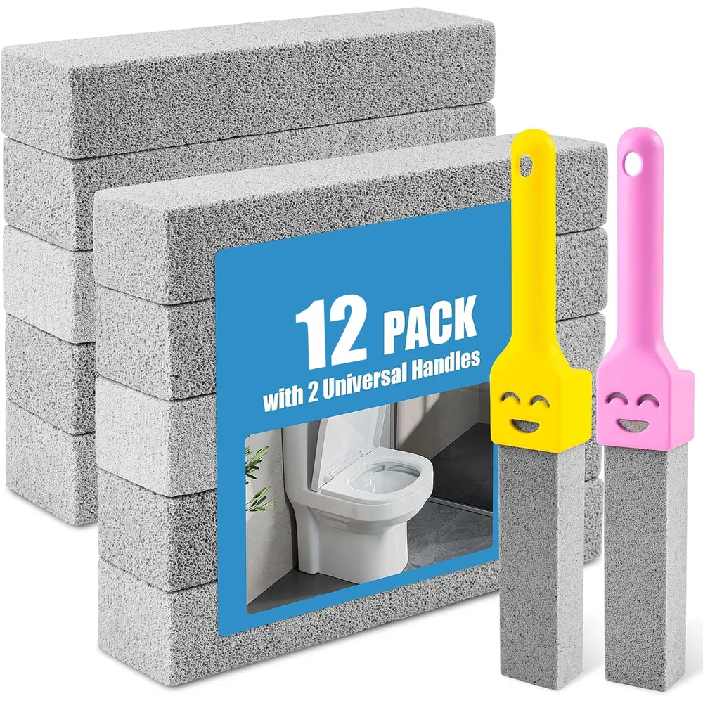 Pumice Cleaning Stick Set With Handles Cuttable Pumice Blocks Toilet Limescale Cleaner Household Hard Stain Polishing Stick