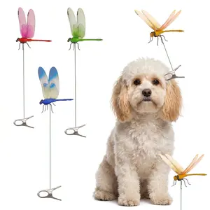 Outdoor Dragonfly Decoy Clips Motion-Activated Wings on Long Wire Stem Physical Insect Repellent for Garden Deck Pool Eco-Friendly Wood Bee Deterrent Device 4 Pcs Assorted Natural Patterns Chemical-Free Weatherproof Durable outdoorfun