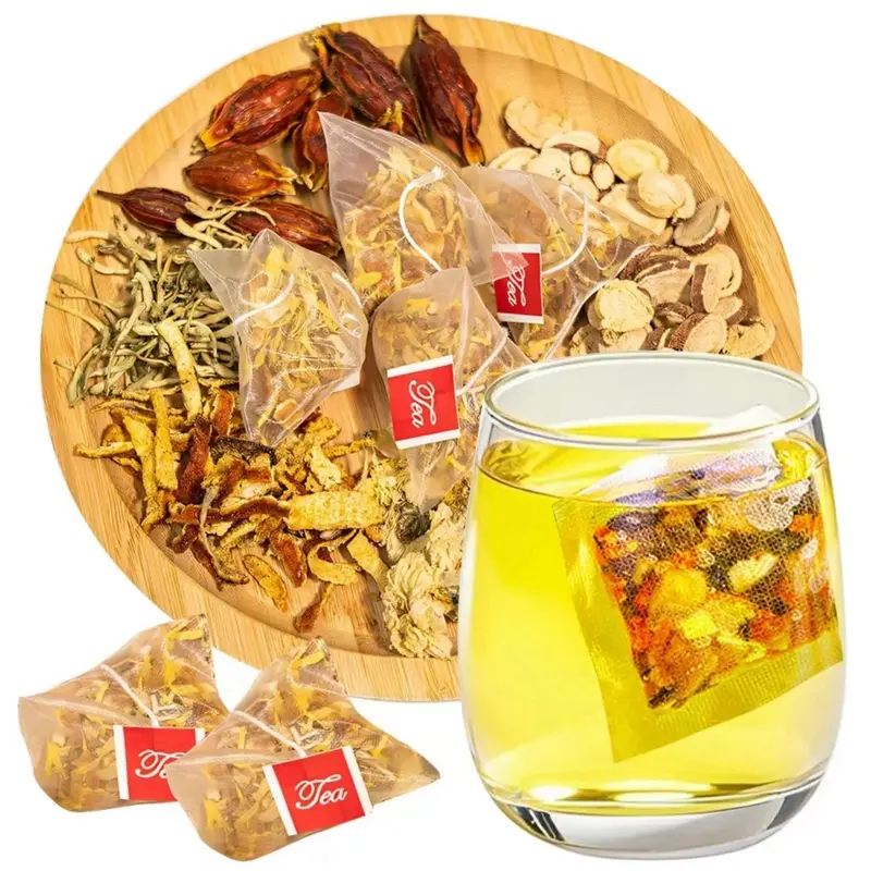 Chicory And Gardenia Tea - Kidneys & Liver Health Tea, 8 Herbal Ingredients Natural Blend, Chicory and Gardenia Tea Bags, Chinese Herbal Tea