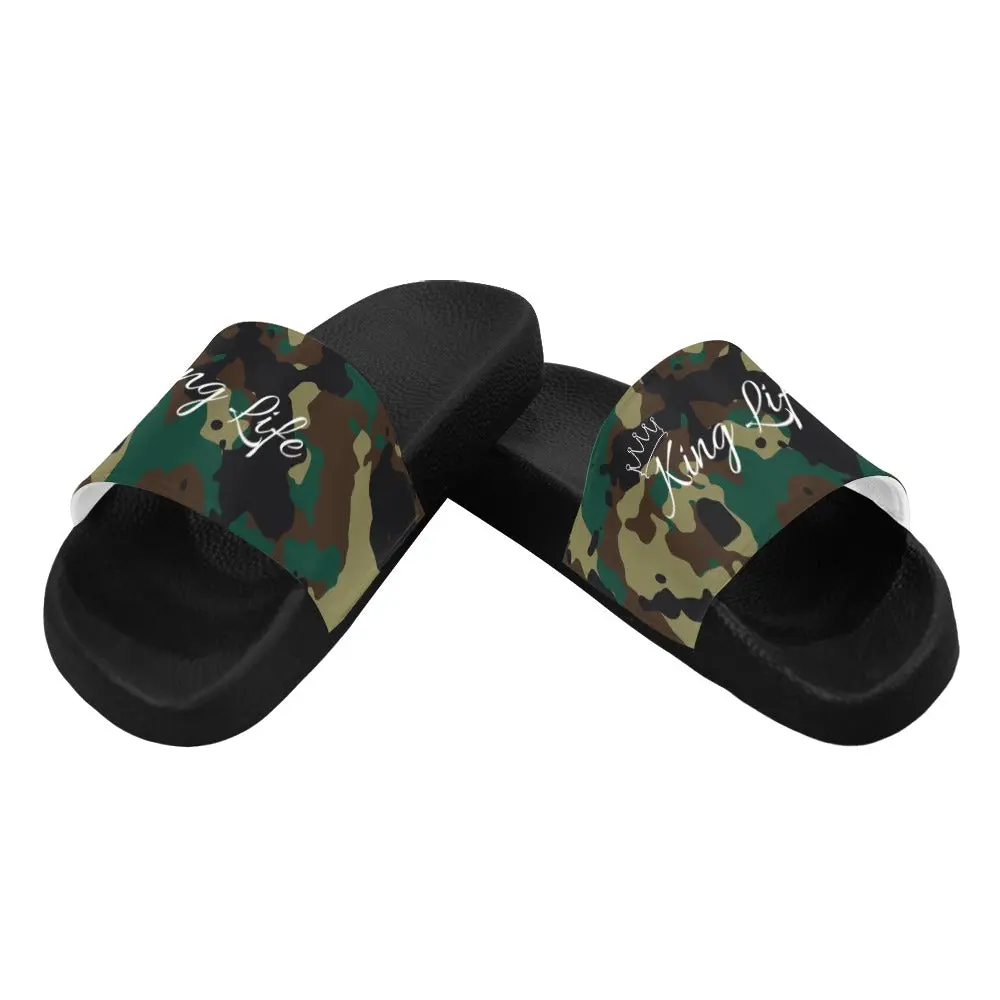 Army Camouflage King Life Men's Slide Sandals