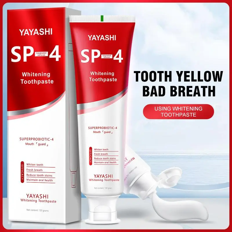 Sp4 Probiotic Toothpaste, Fresh Breath, Sp-4 Ultra Whitening Toothpaste, Reduce Tooth Stains, Deep Cleaning Care(1-4PCS) Oral Daily Cleansing