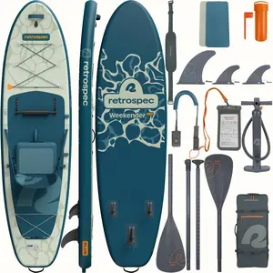 Retrospec 10'6" Weekender Plus Inflatable Stand-Up Paddle Board, Kayak Hybrid