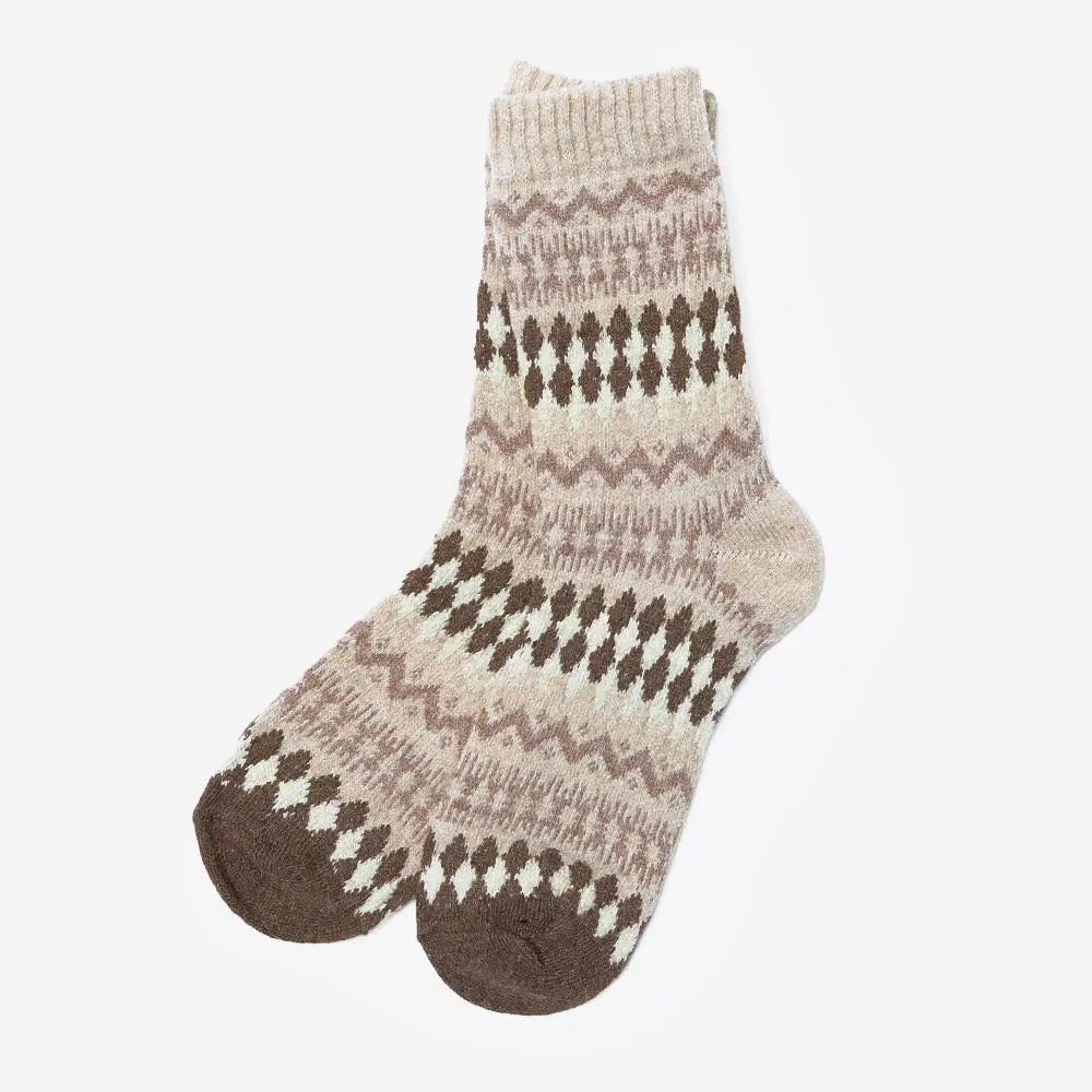 Women's Soft Polyester Cabin Socks, a Type of Underwear for Women, Ivory-Tan Color Options