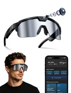 2026 New AI Sports Smart Glasses 800 HD Camera 1200P EIS Stabilization UV400 Polarized Sunglasses Real-Time Multi-language Translation Voice Control Outdoor Driving Eyewear