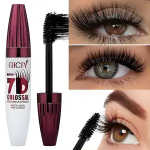 7D Silk Fiber Mascara, Volumizing Curling Waterproof Long-Lasting, Non-Toxic Safe for Sensitive Eyes, Perfect for Parties Weddings