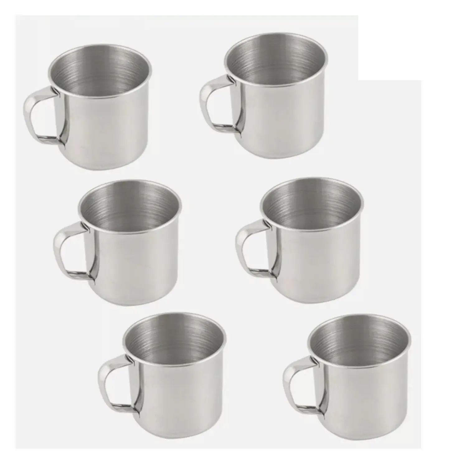 6 Pack Stainless Steel Coffee Soup Mug Tumbler Camping Mug Cup 12oz