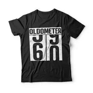 60 - 60th Birthday Oldometer T-Shirt Breathable Casual Crewneck Graphic Hoodie Sweatshirt Peak Design