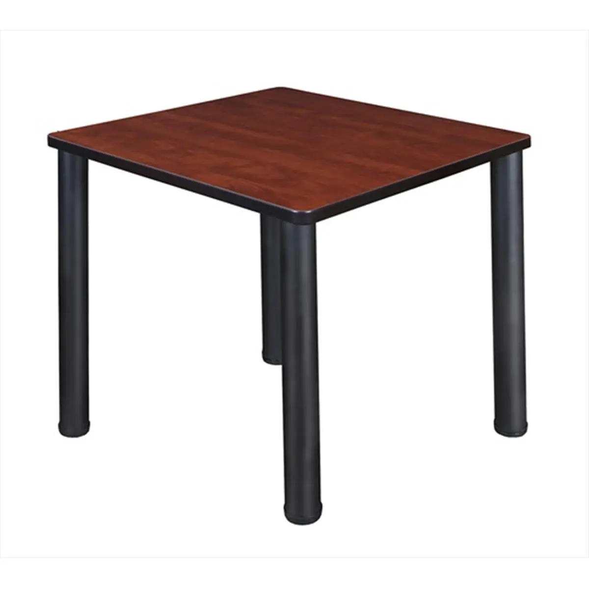 Regency  30 In. Square Cherry Table & Black Post Legs
