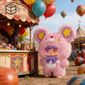 CN  MIGO-Grotesque Circus series Mystery Boxes Bag Pendant Bunny Plush Dolls Soft Collectibles Hidden Style2/120+ Surprise Styles1/120