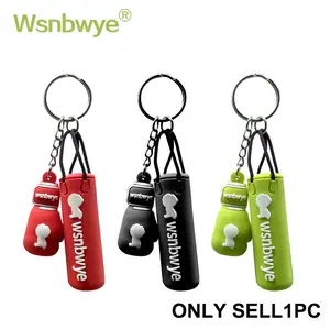 Fashionable Boxing Gloves Keychain Set, Portable Travel Accessory, Trendy Men's Key Ring, Car Key Holder, Sports Gear