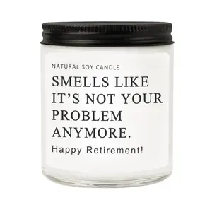 Retirement Gifts for Woman Men, Happy 2026 Retirement Candle, Funny Retired Farewell Gifts for Coworkers, Teacher, Nurse, Boss, Friends - Lavender Scented