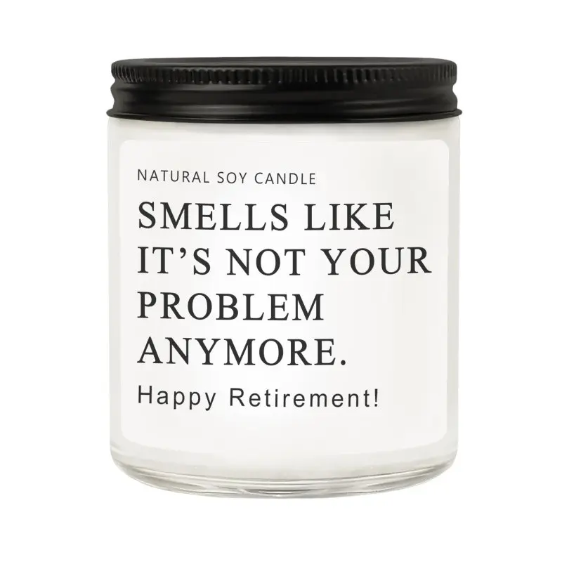 Retirement Gifts for Woman Men, Happy 2026 Retirement Candle, Home Fragrance Decor, Decorative Candle, Floral Candle, Funny Retired Farewell Gifts for Coworkers, Teacher, Nurse, Boss, Friends - Lavender Scented