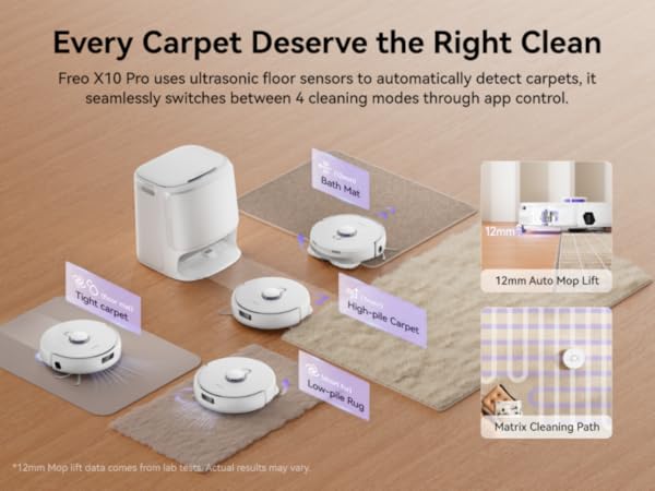 NARWAL Freo X10 Pro Robot Vacuum and Mop Combo, 11,000Pa Suction, DualFlow Tangle-Free System, MopExtend Edge Cleaning, Self-Emptying, Auto Mop Wash & Dry, LiDAR Navigation, for Pet Hair & Hard Floors