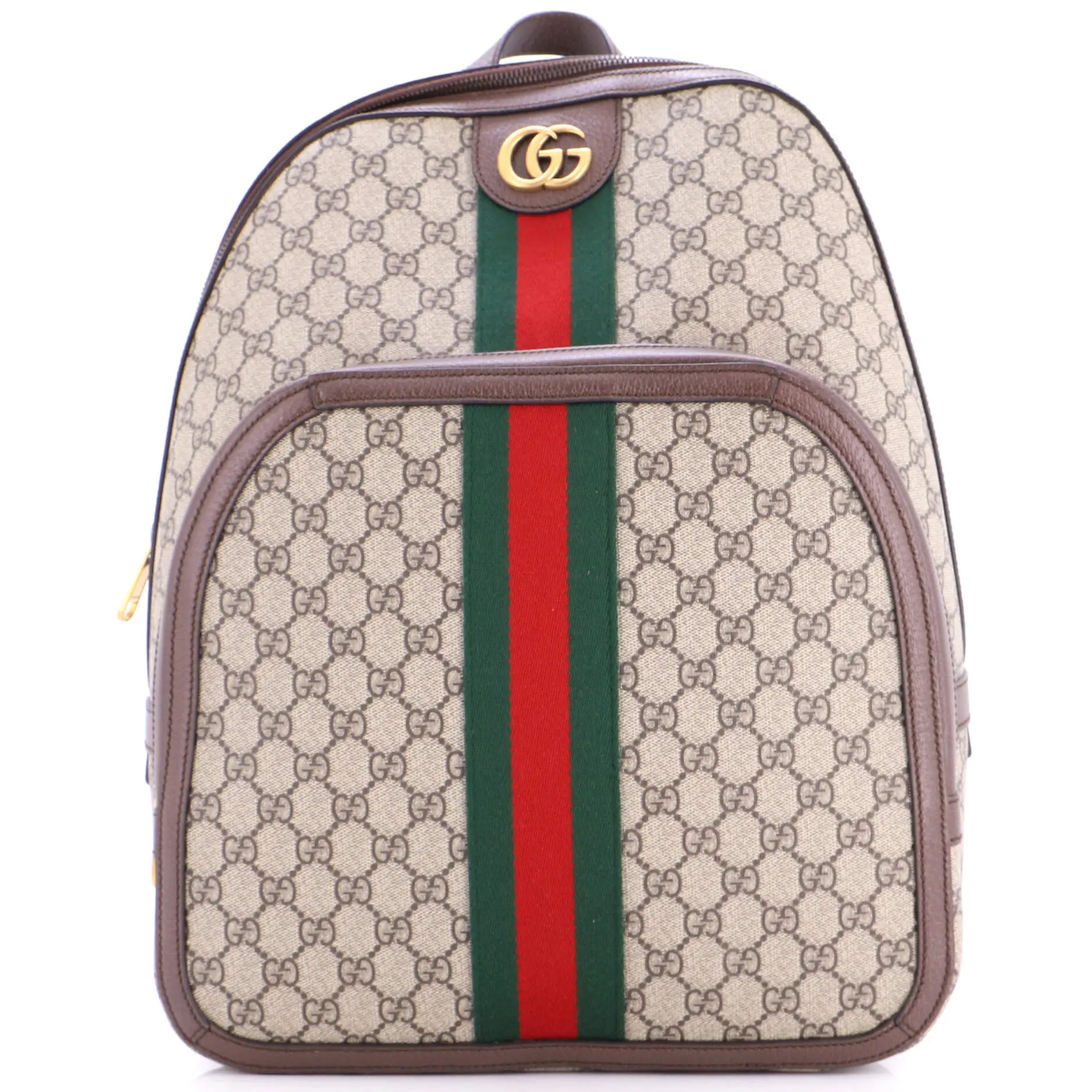 Pre-owned GUCCI Canvas Coated Backpacks Ophidia Backpack GG Coated Canvas Medium by Rebag