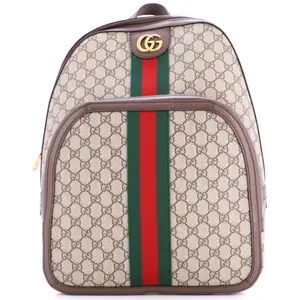 Pre-owned GUCCI Canvas Coated Backpacks Ophidia Backpack GG Coated Canvas Medium by Rebag