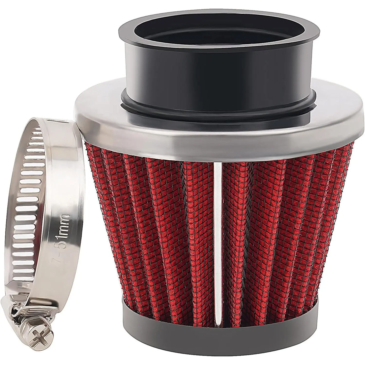 42mm Universal Air Filter Set - 1 Set, 100% Brand New Material, Exact Size, Enhances Engine Acceleration & Protection, OEM Standard, Filters All Impurities, Fits 50cc-250cc Motorcycle, Dirt Bike (Apollo), ATV, Coolster/Tao Tao/Sunl Parts, Quad, Go Kart
