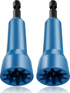 Wire Twister Tool, Twist Wire Connector Socket, Driver with 1/4" Chuck for electricians(2 Pack-blue)