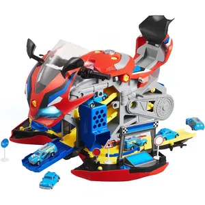 VEVOR Motorcycle Engine Toy, 25 Pieces, Motorcycle Mechanic Toy with Removable Parts, Lights Sounds, Simulated Riding Track Racing, Kids Mechanic Workshop Set for Toddler 3 Years and Up, YellowVEVOR Super Brand Day