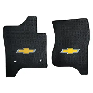 Chevy Suburban/Tahoe 2015-2020 Rubber All Weather Floor Mats - 2PC Fronts (Foot Rest Covered)