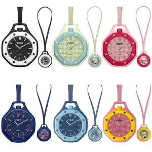 pocket watch 2026 new collaboration quartz watch, luxury royal style, trendy pop design, removable dial, wrist watch that can be hung, includes a strap for hanging on bags, fashionable dopamine-style watch, unisex, exquisite gift box.