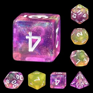 Lemon Jelly Aurora 7-Dice Set