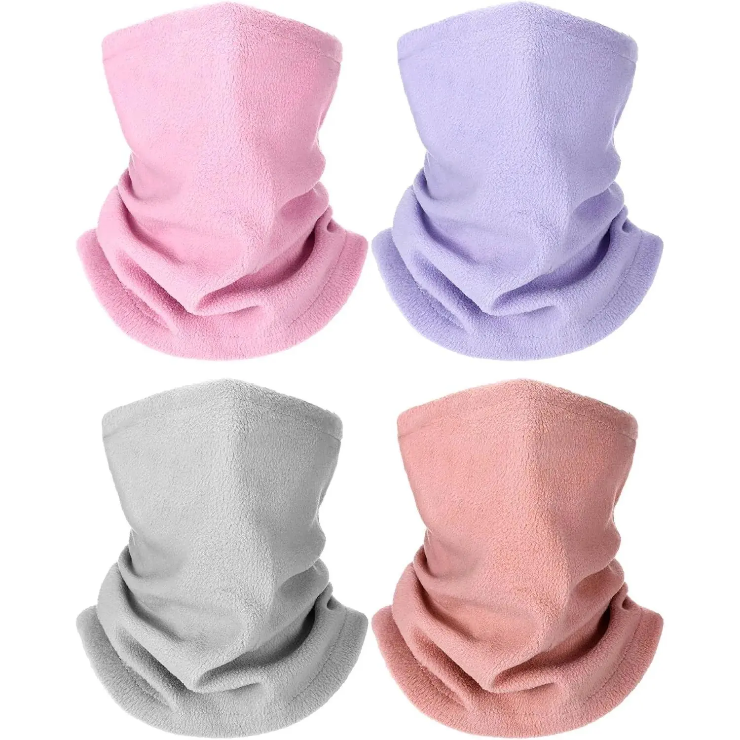 4 Pieces Winter Neck Warmers Neck Gaiter Scarf Windproof Face Covering