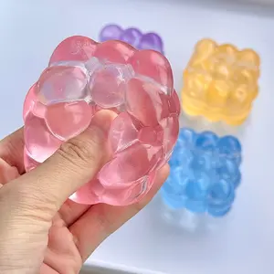Squishy Stress Relief Fidget Toy Soft Colorful Cube Sensory Squeeze Toy Anxiety