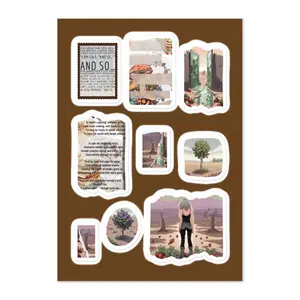 October 2023: A - Cottagecore Craft Gremlin Journal Sticker Sheet