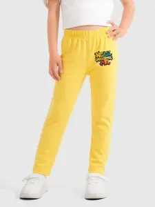 Soft Comfortable Girls' Sports Pants, Colorful Cartoon Letter Print, Casual Outdoor Wear, Spring Fall Fashion, Slim-Fit Long Pants