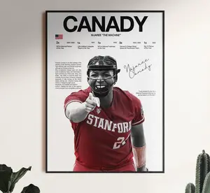 NiJaree Canady Poster, Softball Wall Art, , Stanford Cardinal Pitcher Print, Sports Room Decor, Gift For Softball Fans - POSTER NO FRAME