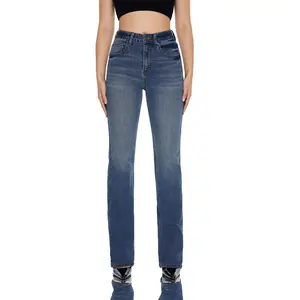 CANANA Women's Vintage High Rise Micro Flare Stretch Bootcut Jeans Dark Wash SH25F05 Regular Fit Denim Pants for All Seasons Streetwear Bottoms Trouser