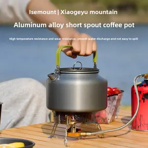 Outdoor Aluminum Alloy Teapot Kettle Large Capacity Portable Camping Coffee Pot Ultra Light Travel Kettle 1.8L