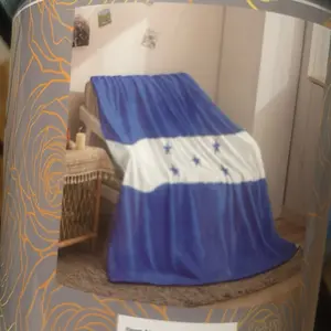 Top Fashion Blanket - Blue and White Patterned Design with Stars, Ideal for Home Décor and Comfortable Use