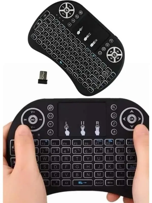 Mini i8 2.4GHz Wireless Backlit Keyboard with Touchpad for Android TV Box, Raspberry Pi, PC, Smart TV, LG TV (Lot)