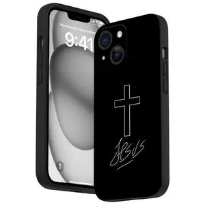 Minimalist Cross Pattern Straight Edge Phone Case for iPhone 16 15 14 Pro Max 13 12 11 XR XS Plus Shockproof Full Camera Protection Durable slim Silicone Cover Magnetic Ultra-Thin with Flowers
