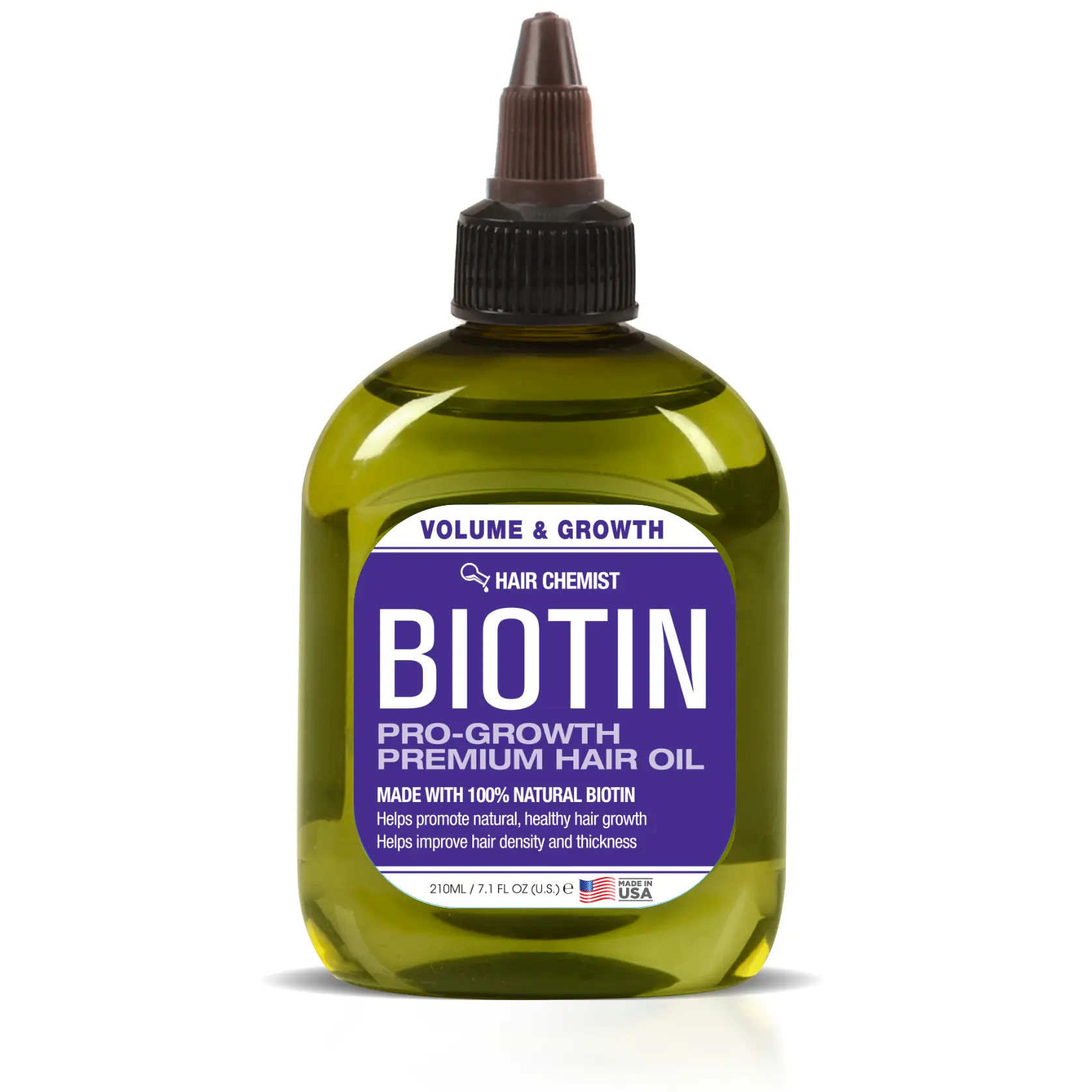 Hair Chemist Biotin Pro-Growth Premium Hair Oil 7.1 oz – Lightweight Nourishing Hair Treatment